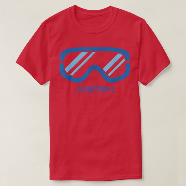 Camiseta Ski & Snowboard Goggles  Aspen Colorado  (Frente do Design)