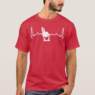 Camiseta Ski Snowboard Heartbeat Goggles Skiing Mountain EK