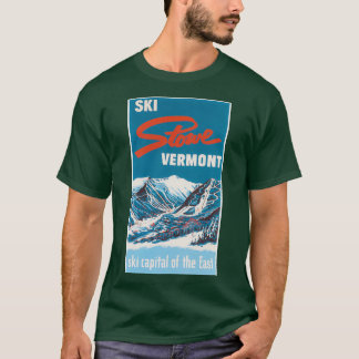Camiseta Ski Stowe Vermont Capital de Esqui do East Vintage