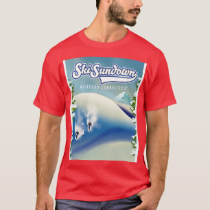 Camiseta Ski Sundown New Hartford ski poster