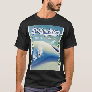 Camiseta Ski Sundown New Hartford ski poster