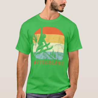 Camiseta Ski Switzerland Vintage Retro Snow Skiing Vacation