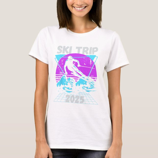 Camiseta Ski Trip 2026 - Matching Family Snow Skiing Vacati (Frente)