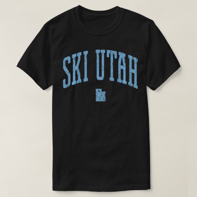 Camiseta Ski Utah Vintage Estilado (Frente do Design)