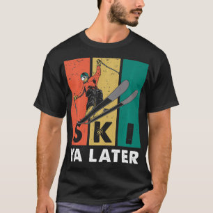 Camiseta Ski Ya Posterior Retro Espiões Atlíticos Esquiando
