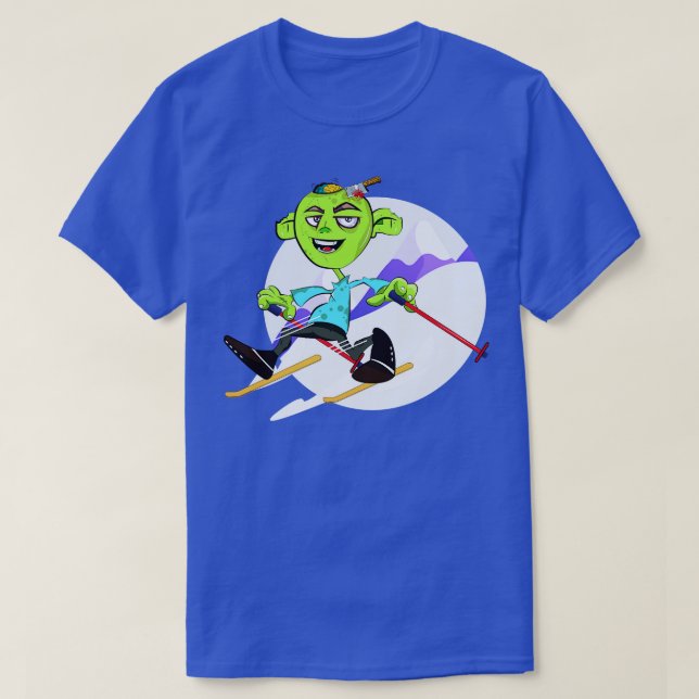 Camiseta Ski Zombie (Frente do Design)