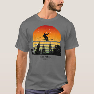 Camiseta Skiage Sunset Skier Sun Valley ID em Sno