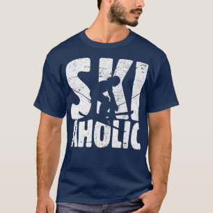 Camiseta Skiaholic Funny Vintage Neve