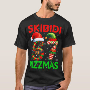 Camiseta Skibidi 67 Rizzmas Engraçado Seis Sete Meme Natal