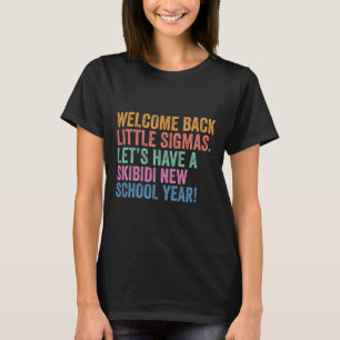 Camiseta Skibidi Ano Letivo Novo Bem-vindo de Volta Pequeno