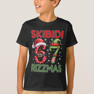 Camiseta Skibidi Rizzmas 67 Natal Seis Sete Xmas Engraçado