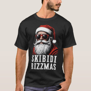 Camiseta Skibidi Rizzmas Natal Rizz Pai Natal