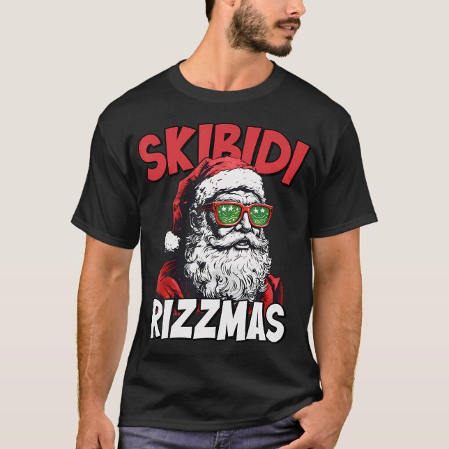 Camiseta Skibidi Rizzmas Natal Rizz Papai Noel (Frente)