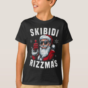 Camiseta Skibidi Rizzmas Natal Rizz Santa Claus Charismo