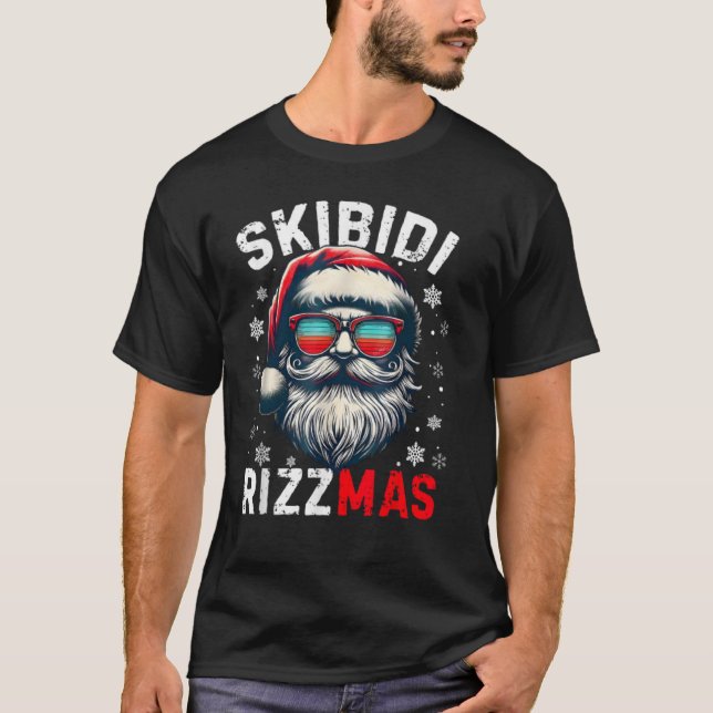 Camiseta Skibidi Rizzmas Natal Rizz Santa Claus Charismo (Frente)