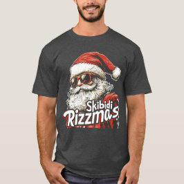 Camiseta Skibidi Rizzmass Engraçado Papai Noel Rizz