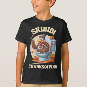 Camiseta Skibidi Thanksaking Engraçado Meme Skibidi Toilet,