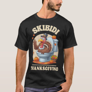 Camiseta Skibidi Thanksaking Engraçado Meme Skibidi Toilet,