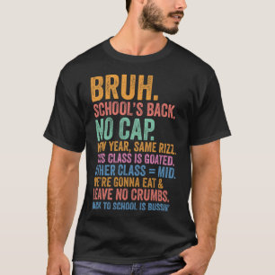 Camiseta Skibidi Voltar Para A Escola É De Volta Sem Chapeu