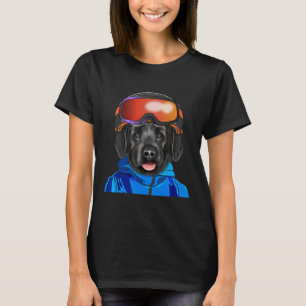 Camiseta Skier Black Russo Terrier Snowboard Dog Para M