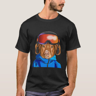 Camiseta Skier Duck Tolling Retrievers Snowboard Pocket