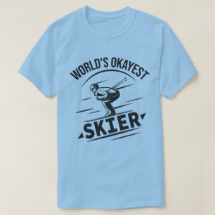Camiseta Skier Engraçado mais estranho do mundo