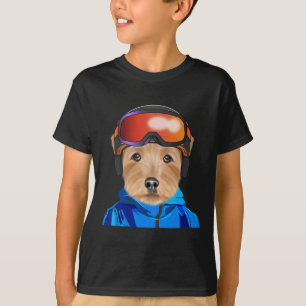 Camiseta Skier Norfolk Terrier Snowboard Dog