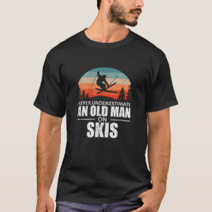 Camiseta Skier Nunca Subestima Um Velho Em Skis
