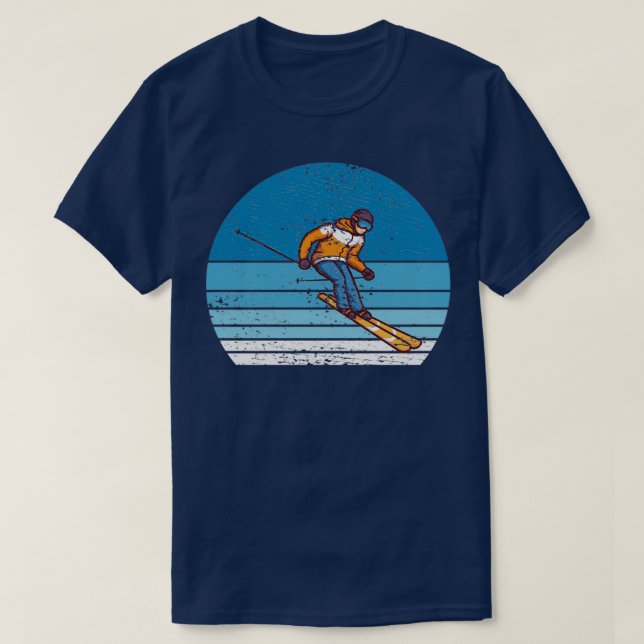 Camiseta Skier Retro (Frente do Design)