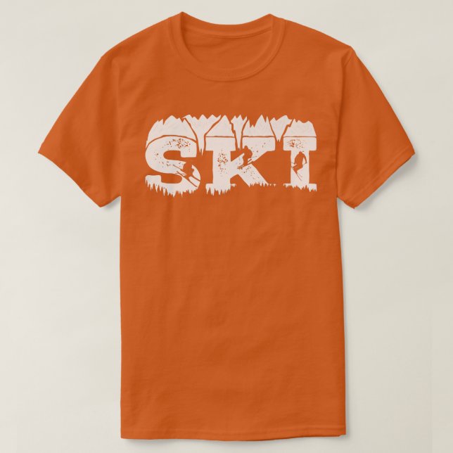 Camiseta Skier Ski Ice Skiing Winter Sports Descida Snow L (Frente do Design)