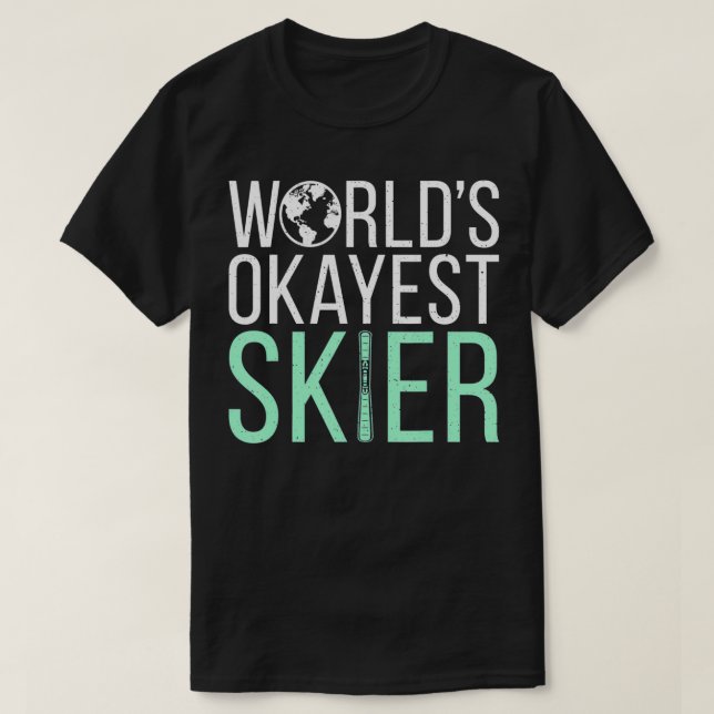 Camiseta Skier Skier Snow Winter Sport Skier (Frente do Design)