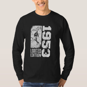 Camiseta Skiers Skier Vintage nascer 1953 Aniversário Esqui