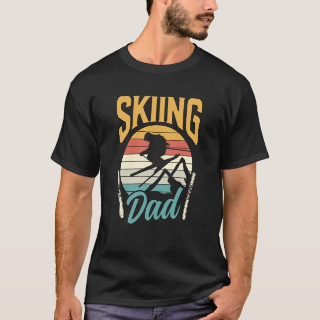 Camiseta Skiing Dad Ski Father Skier Daddy Papa Father's Da (Frente)