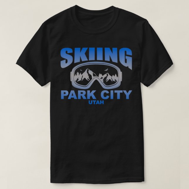 Camiseta Skiing Goggles Park City Utah (Frente do Design)