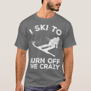 Camiseta Skiing Ski Gift Vintage Tshirt para uma Descida