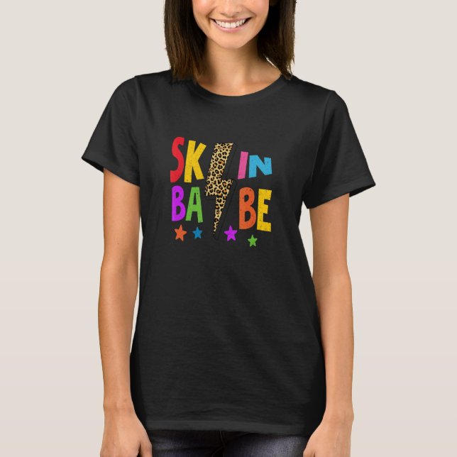 Camiseta Skin Babe Skincare Dermatologist Esthetician Leopa (Frente)