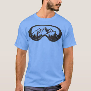 Camiseta Skiogles Snowboard Engraçado Esportes de inverno