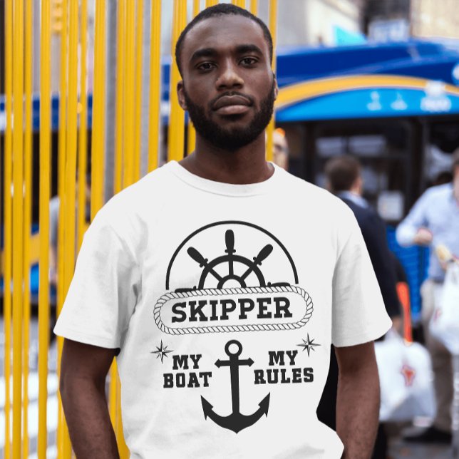 Camiseta Skipper My Boat My Rules Awincrível Pescador Gift (Criador carregado)