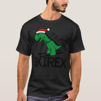 Camiseta Skirex T-Rex Ski Skiing Dinossauro Presente de Nat