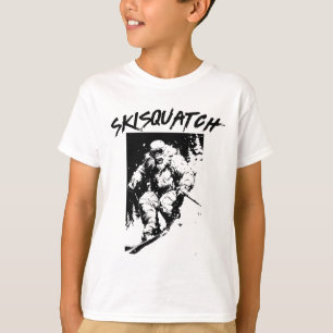 Camiseta Skisquatch Esqui Retro Pé Grande Esqui Vintage Sas