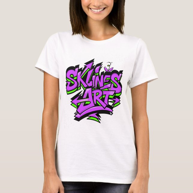 Camiseta SklinesArt – Bold Graffiti Logo  (Frente)