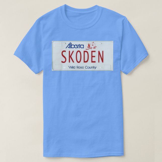 Camiseta SKODEN Alberta License Plate  (Frente do Design)