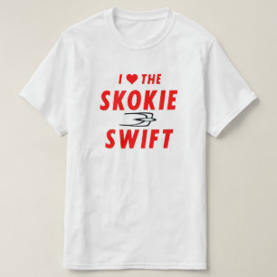 Camiseta Skokie rápido, linha amarela, trânsito rápido d