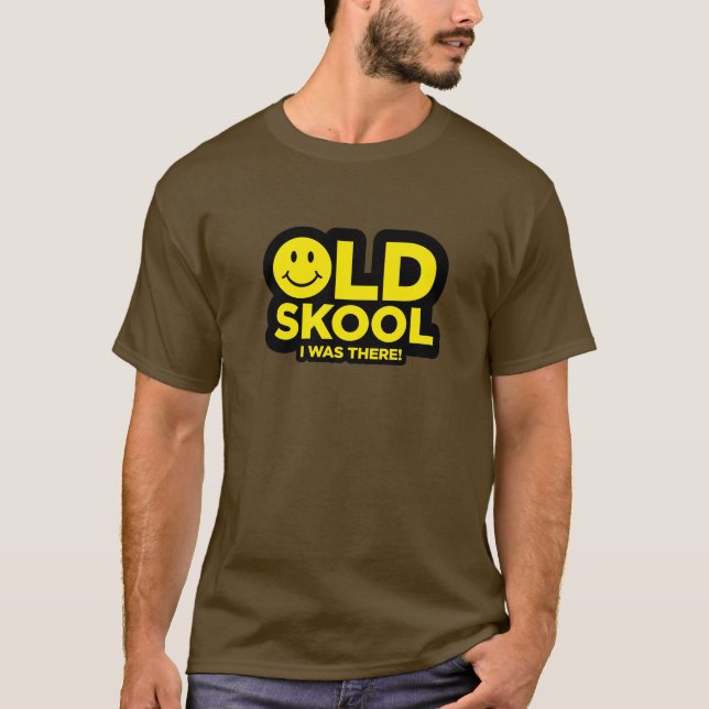 Camiseta Skool velho - eu estava lá! Delírio ácido - Brown (Frente)