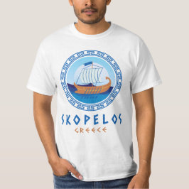 Camiseta Skopelos, Design de navio grego Grécia
