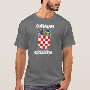 Camiseta Skradin, Croácia com casaco de armas