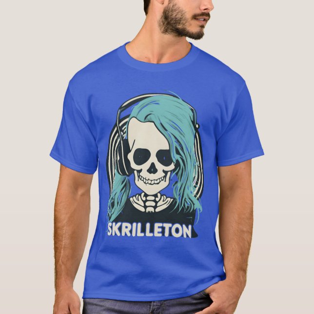 Camiseta Skrilleton Halloween engraçado (Frente)