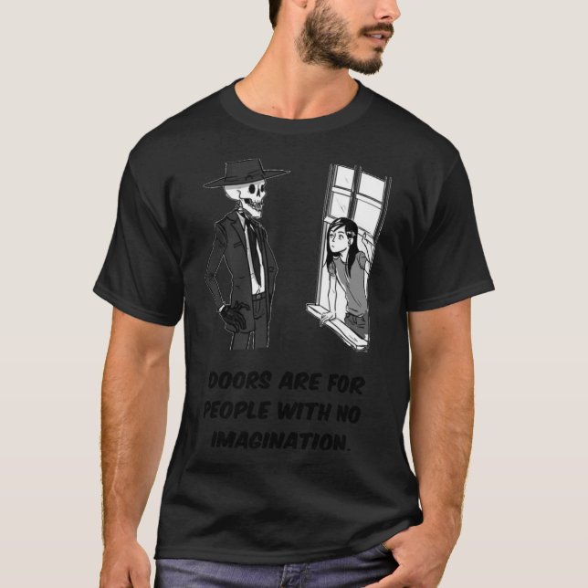 Camiseta Skulduggery Pleasant Fanart - Doors Classic T-Shir (Frente)