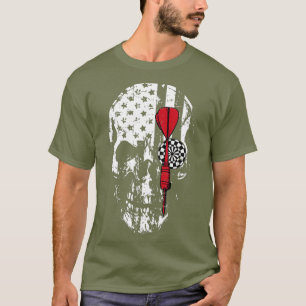 Camiseta Skull American Flag Darings Conselho Jogando Espor