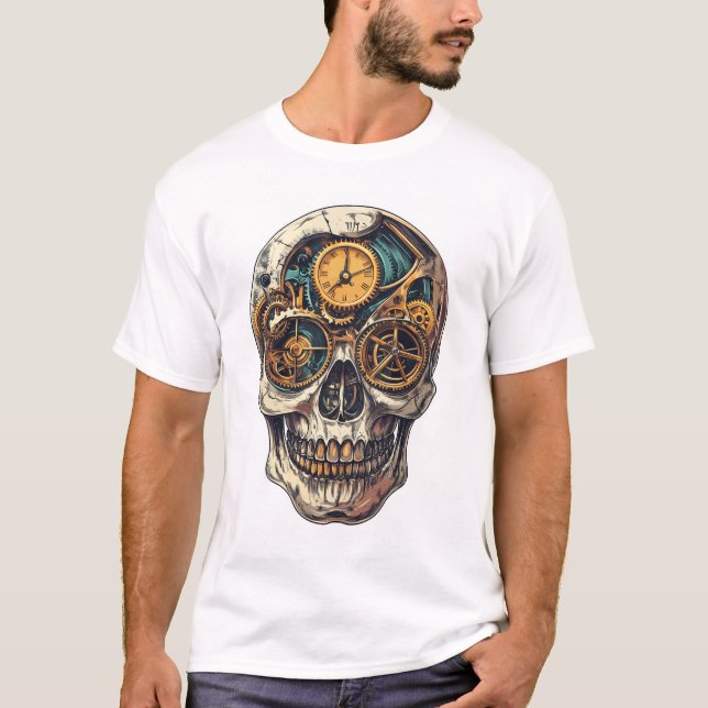 Camiseta Skull and Clock Timekeeper (Frente)